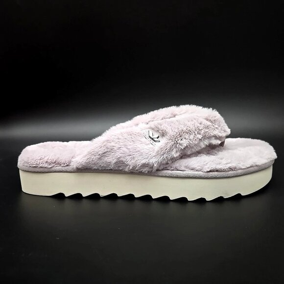 Koolaburra by Ugg Thong Faux Fur Slip-on Sandals Light Purple Women's Size 9 - Picture 8 of 12